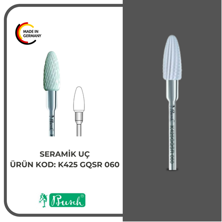 BUSCH SERAMİK FREZE UÇ K425 GQSR 060